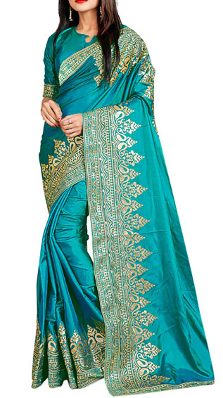 Embroidered Saree With Blouse