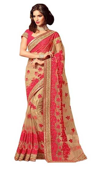 Embroidery Designer Saree With Blouses