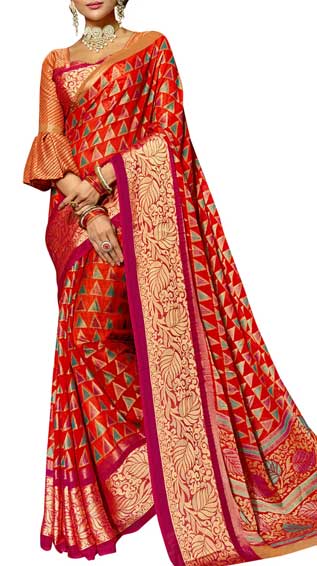 Zari Brasso Paithani Saree With Blouse