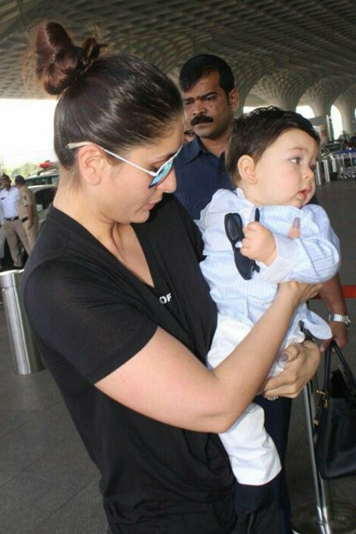 taimur airport look