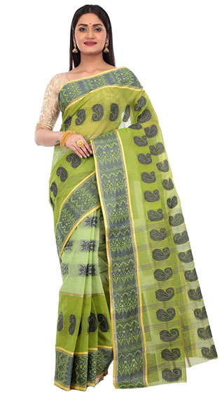 Embroidered Tant Tangail Handloom Cotton Saree