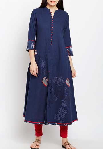 A-Line Embroidered Kurta