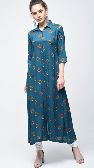 A-Line Floral Kurti