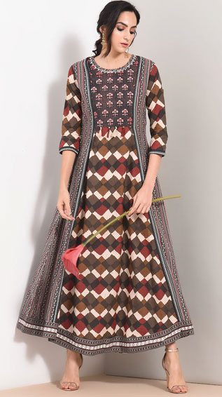 A-Line Printed Kurti