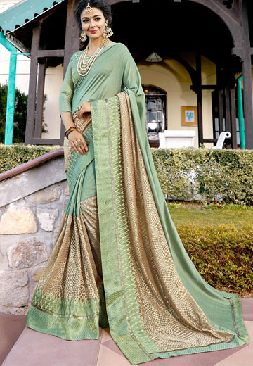 Animal Print Bordered Saree