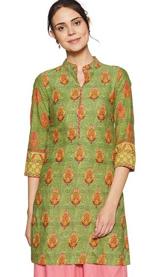 BIBA Women's Straight Kurta
