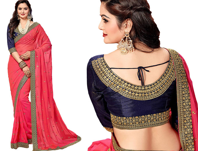 Chiffon Saree With Blouse 