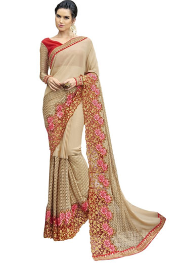 Chiffon Saree with Blouse Piece