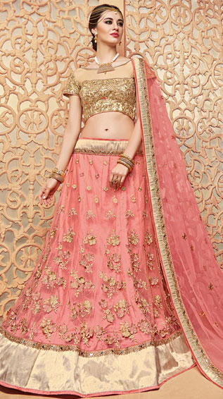 Embroidered Flared Lehenga
