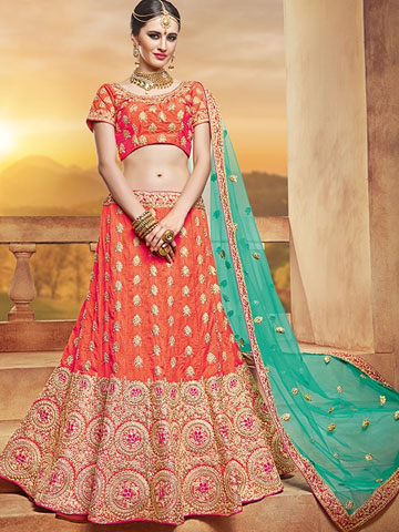 Embroidered Flared Lehenga