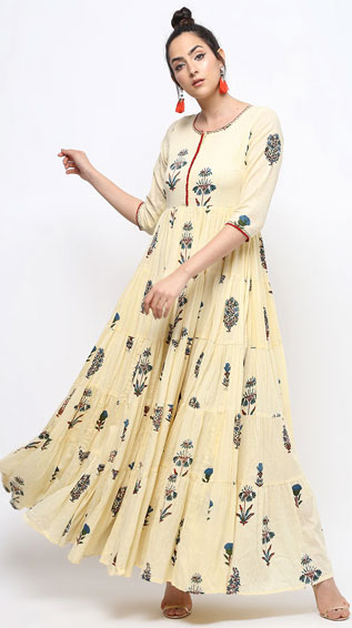 Flared Printed Kurti