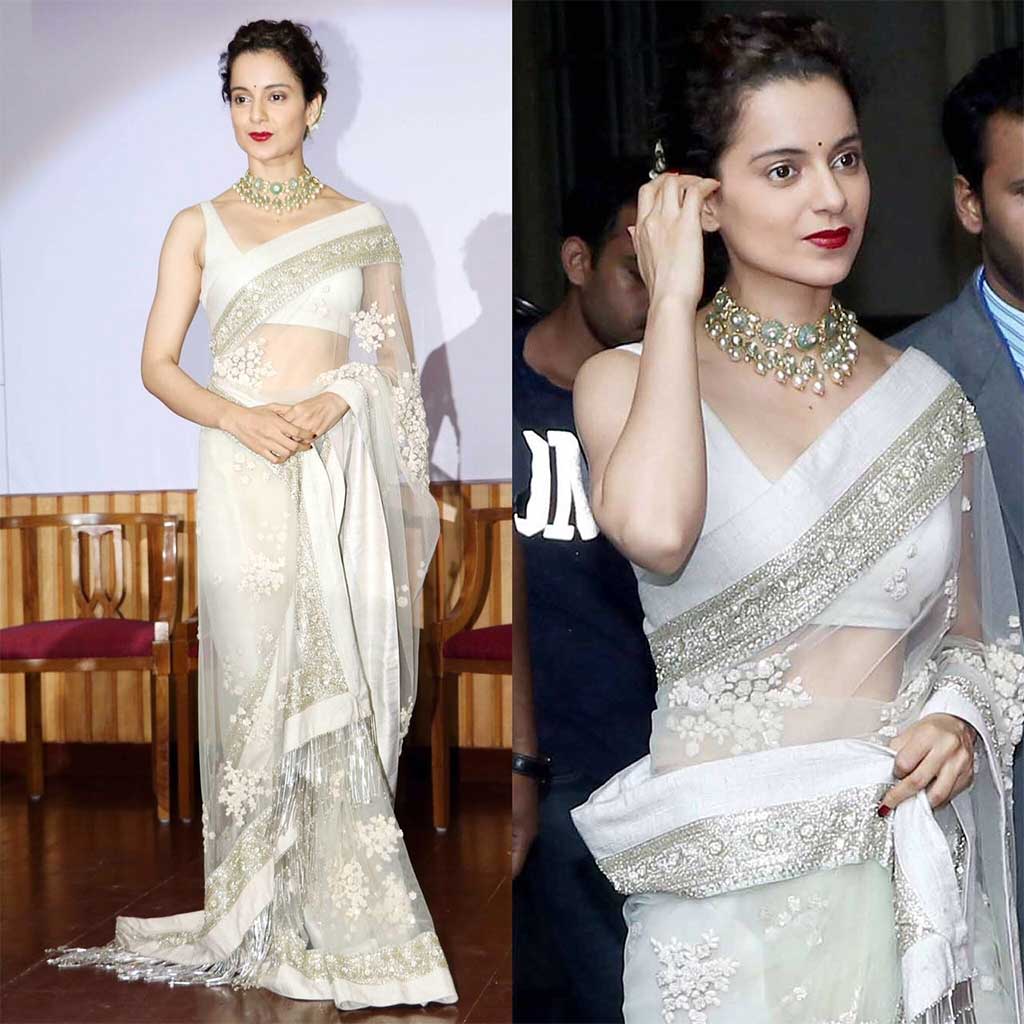 Kangna In White Saree