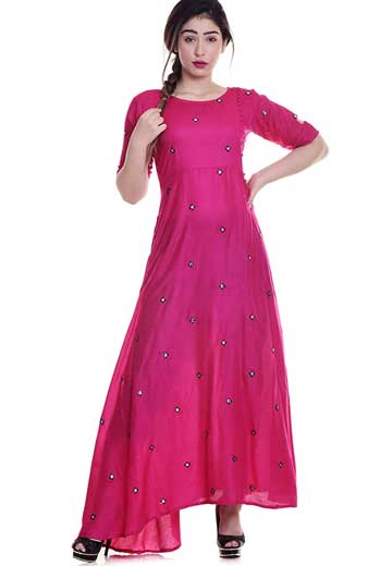 Mirror Work Full Length Kurti