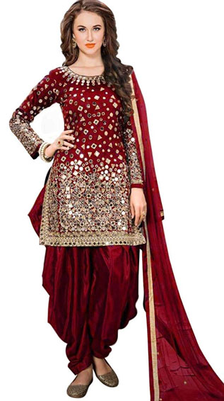 Mirror work Patiyala Suit