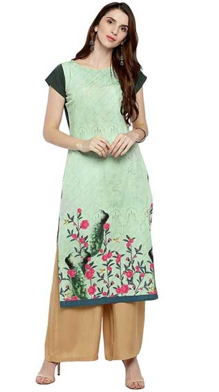 Peacock print Kurti