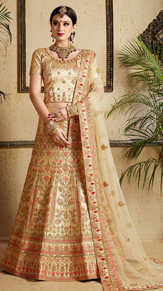 Satin Lehenga Choli