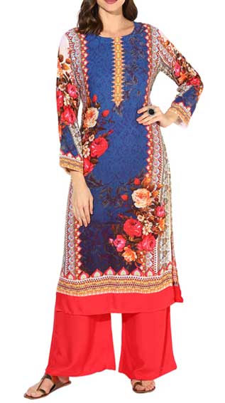 Straight Floral Kurta