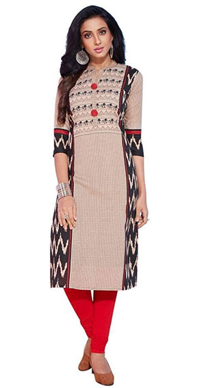 Cotton Unstitched Kurti Material