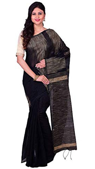 Ghicha Silk Cotton Black Saree