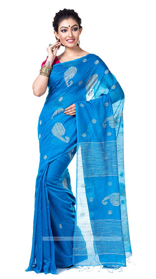 Silk Cotton Ghicha Saree 