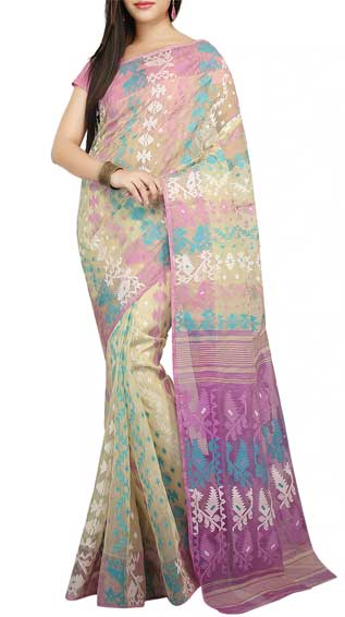 Cotton Silk Jamdani Saree
