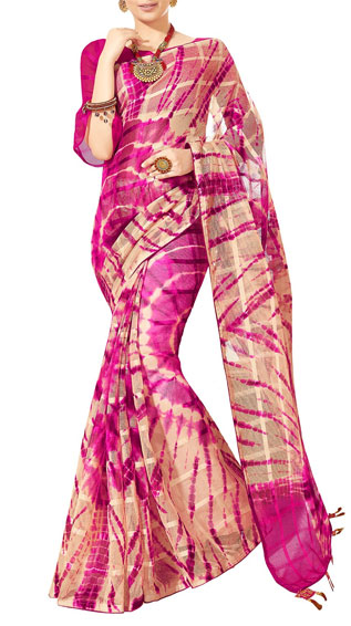 Tonal Shades Shibori Kota Doria Saree