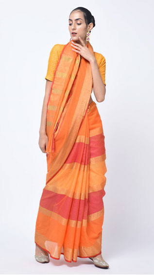  Colour Block Kota Doria Saree