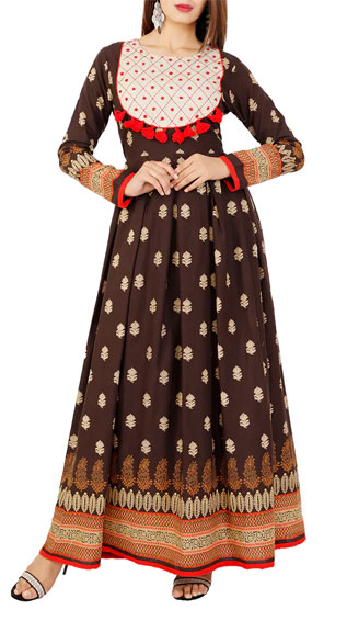 Printed Flared Kurta