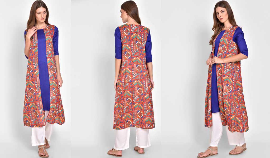 Layered Kurta With Shrug
