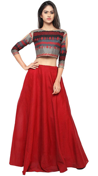 Banarasi Cotton Woven Lehenga Set