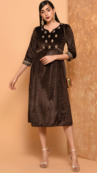A-Line Embroiered Kurti