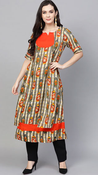 A-Line Printed Kurti