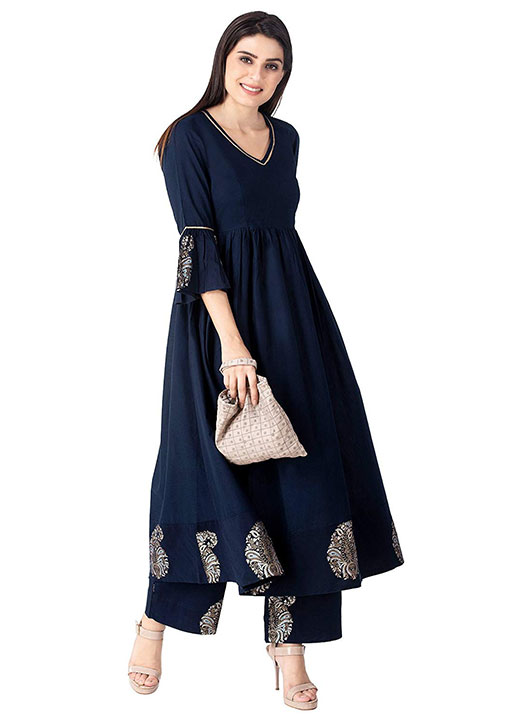 Blue Kurti Palazzo Set