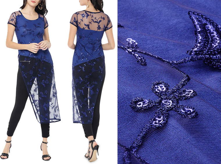 Embroidered Asymmetric Kurti