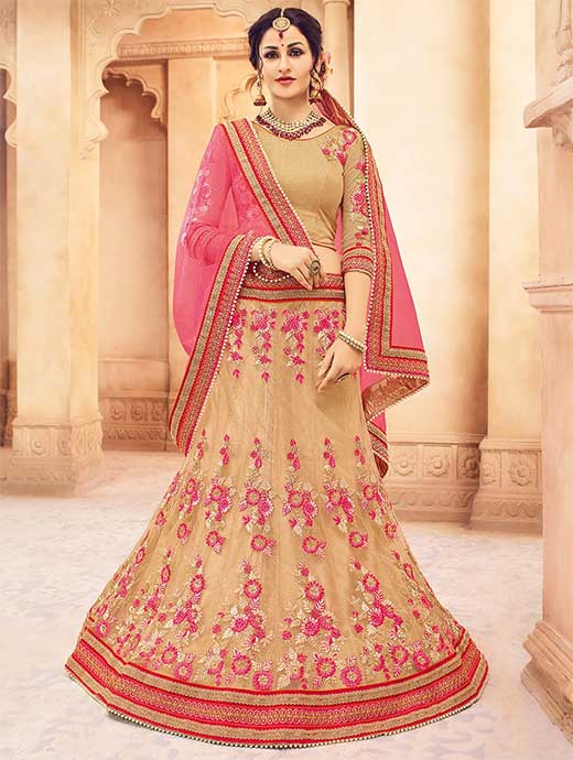 Embroidered Flared Lehenga