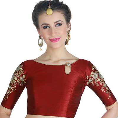 Embroidered Sleeve Blouse