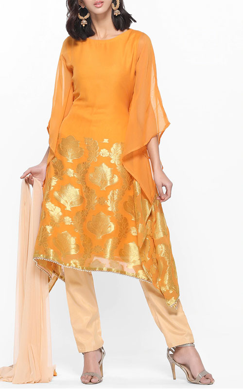 Jacquard Kaftan Salwar Suit-set