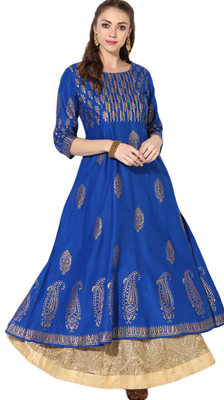 Blue Anarkali kurti