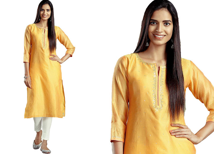 Mukaish Cotton Kurti