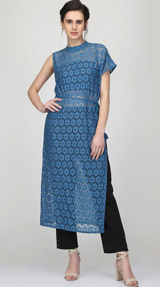 Net Straight Kurti