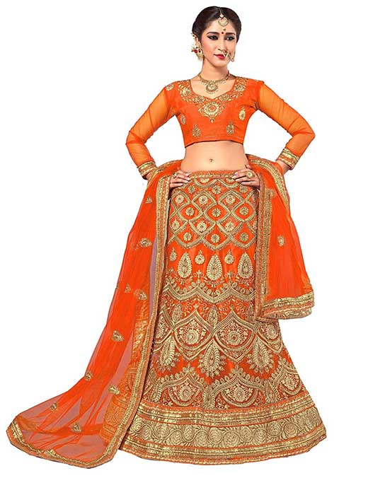 Orange Lehenga Choli 