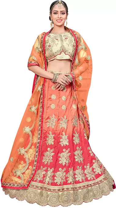 Orange Lehenga Choli