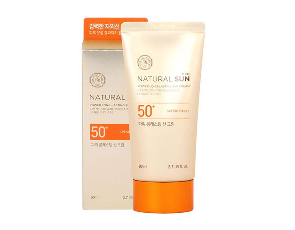 SUNSCREEN: FACESHOP NATURAL SUN ECHO POWER LONG LOSING SUN CREAM