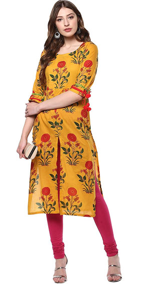 Janasya Women's Cotton Kurta 