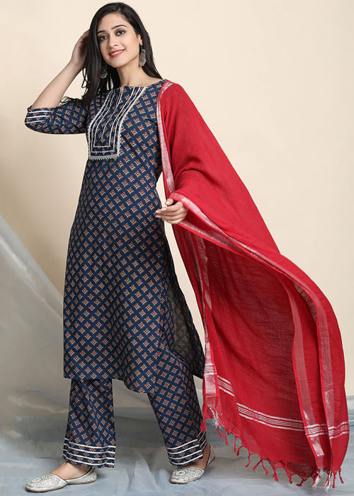 cotton printed salwar suit set