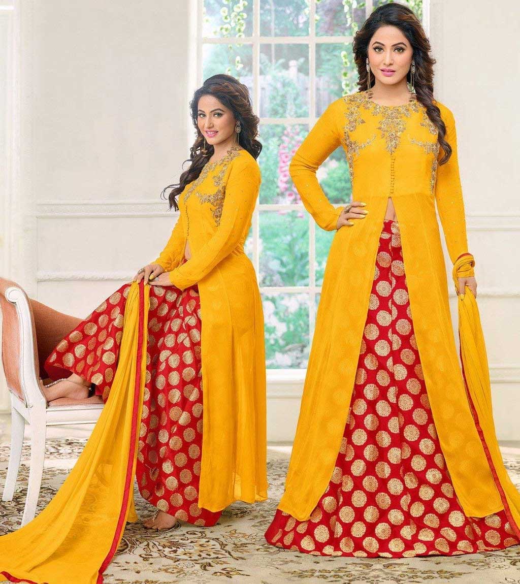 Hina Khan ( Georgette Gown Material )