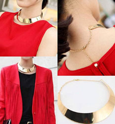 Gold Plated Choker Necklace 