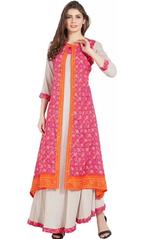 Casual Bandhani Women Kurti 