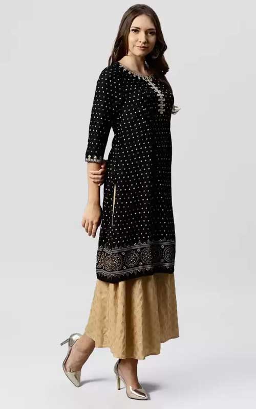 Bandhni Print A-line Kurta