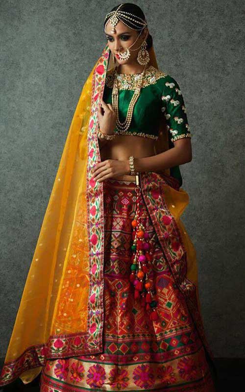 Yellow Colour Dupatta Lehenga